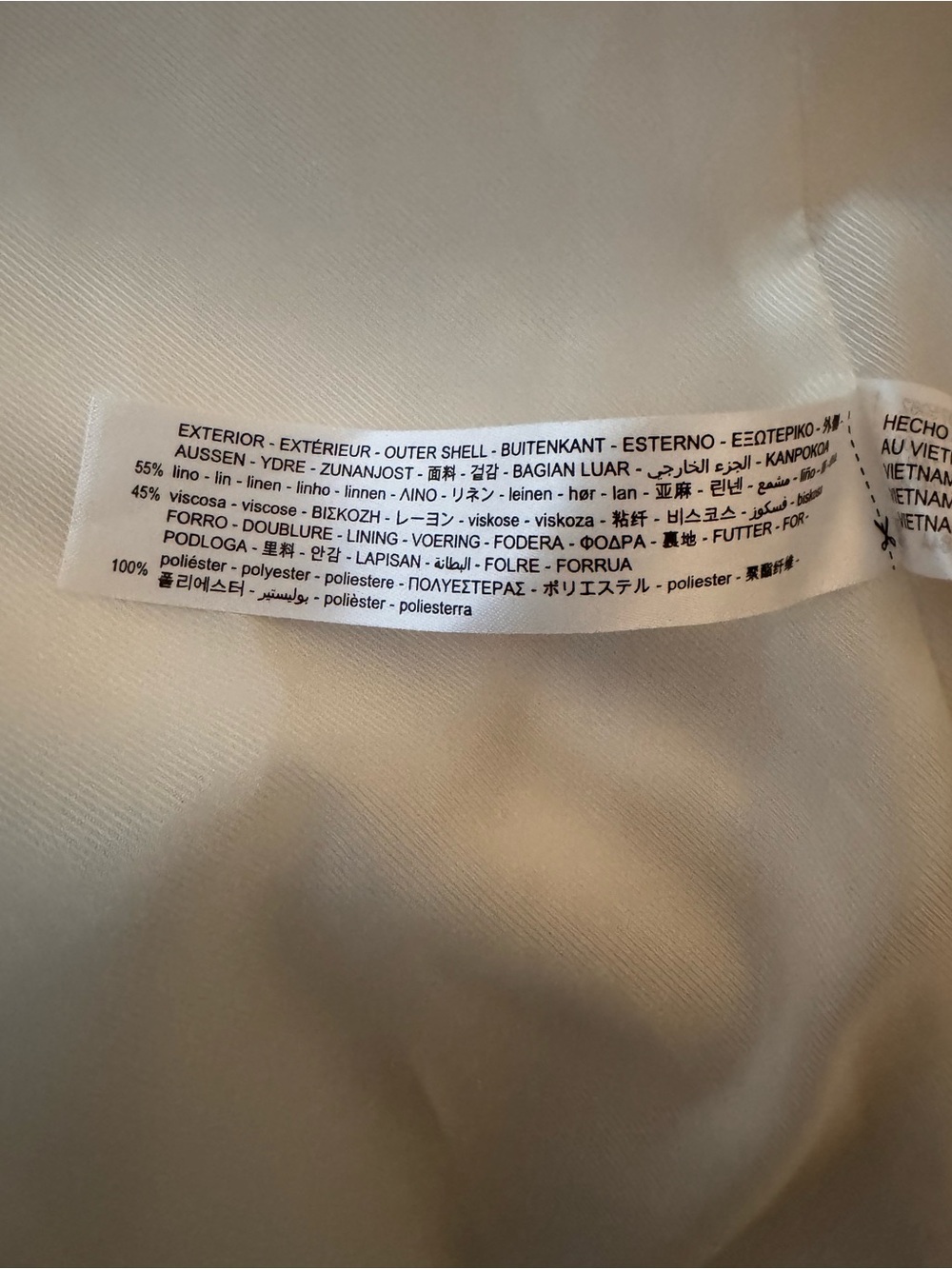 Zara White Belted Linen-Blend Blazer Jacket - Picture 6 of 7